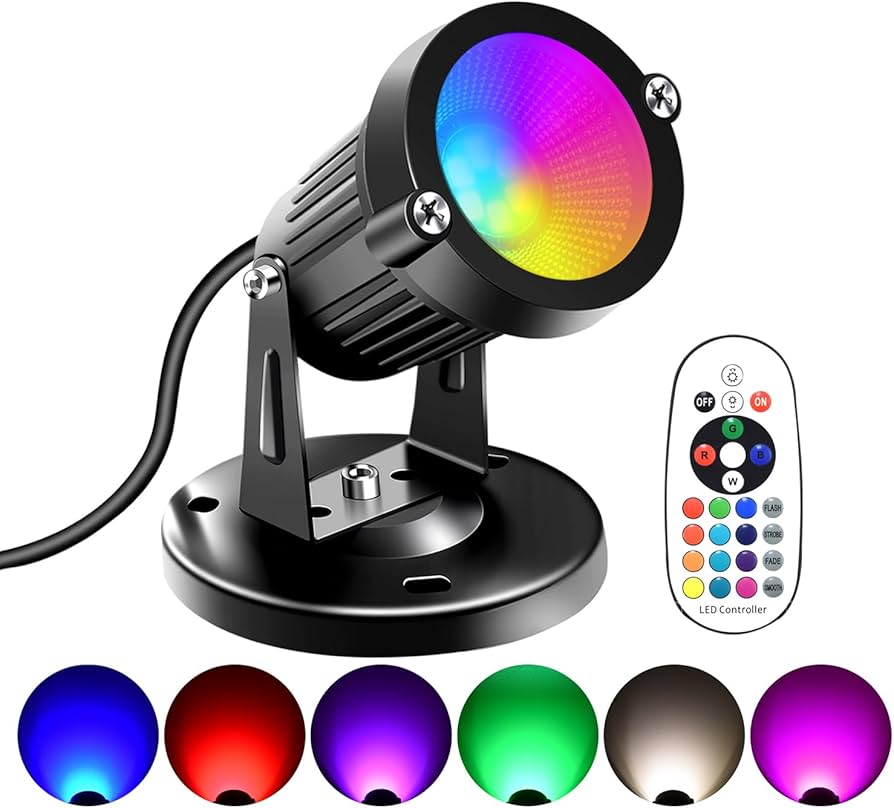 FZWLE LED Spot Lights Indoor,RGBW Color Changing Up Light Indoor